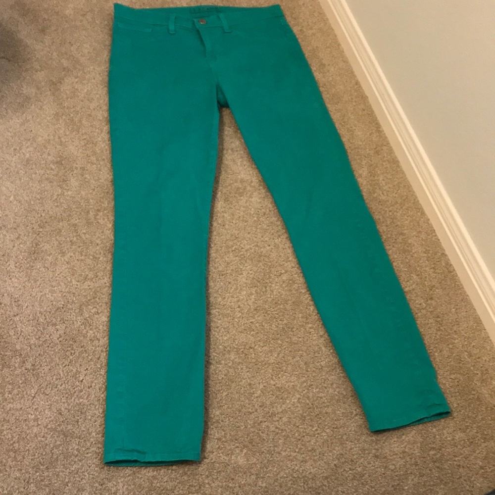 Emerald Green J Brand jeans. 28.5” inseam. Size 29.